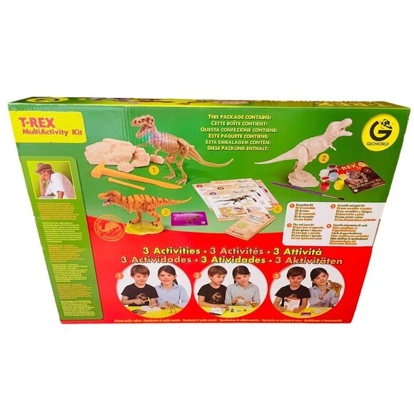 T REX by Geoworld Dinosaur Multi Activity Kit Hours of Fun Set & Toy Model Figur - Picture 7 of 7